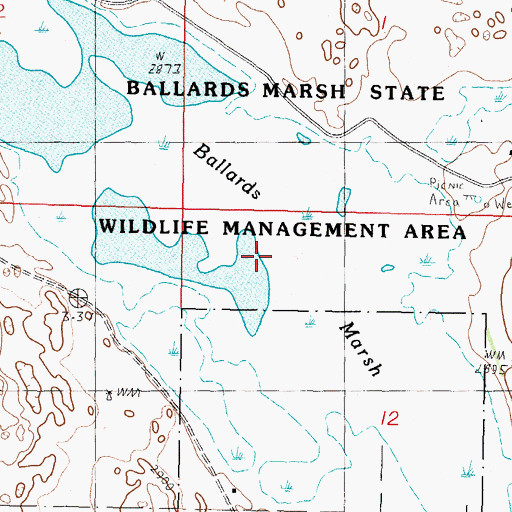 Topographic Map of Ballards Marsh, NE