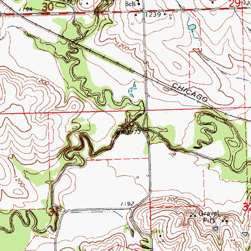 Topographic Map of Balls Branch, NE