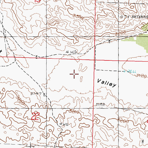 Topographic Map of Barent Valley, NE