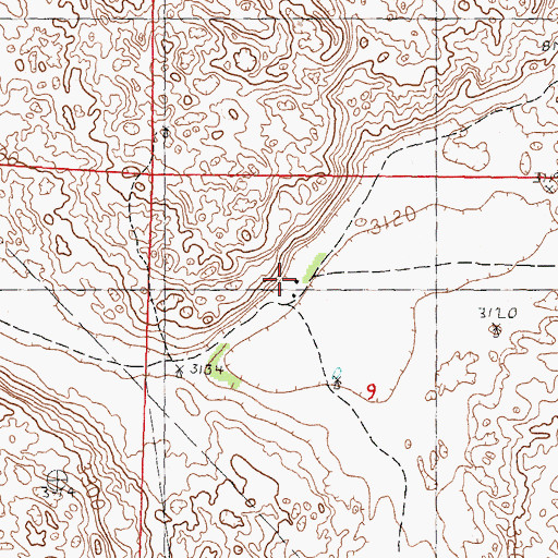 Topographic Map of Barnes Ranch, NE