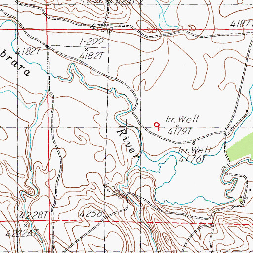 Topographic Map of Barngrover Creek, NE