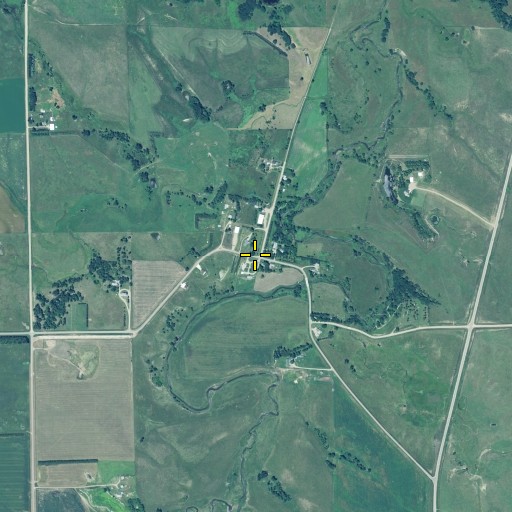 Aerial/Satellite Image of Bazile Mills, NE