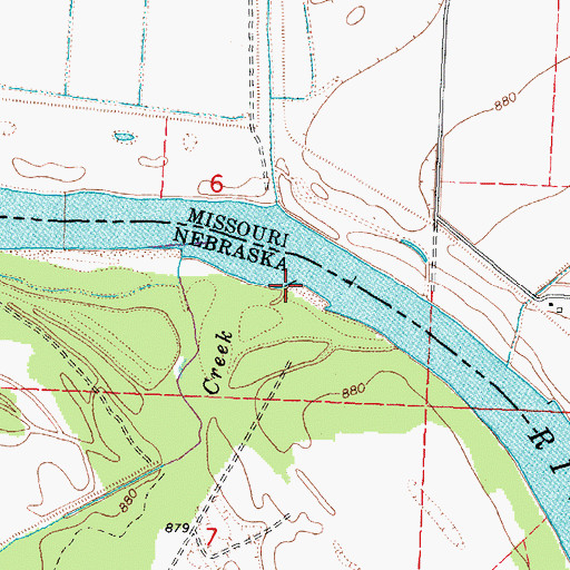 Topographic Map of Beadow Creek, NE