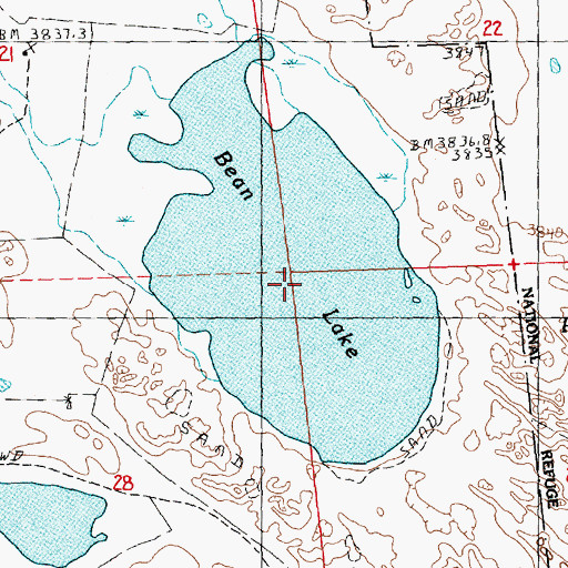 Topographic Map of Bean Lake, NE