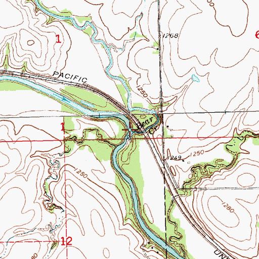 Topographic Map of Bear Creek, NE