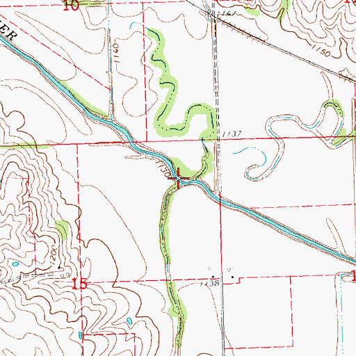 Topographic Map of Beatty Creek, NE