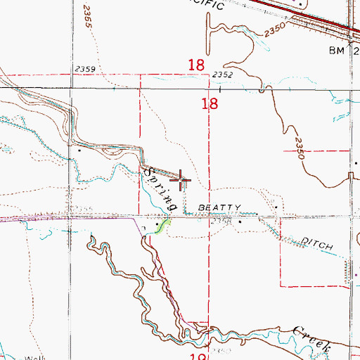 Topographic Map of Beatty Ditch, NE