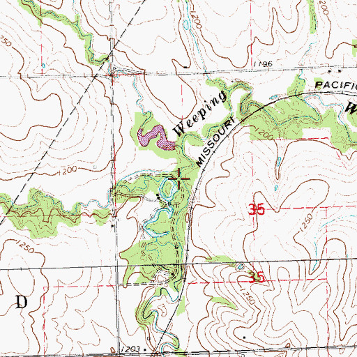 Topographic Map of Beaver Creek, NE
