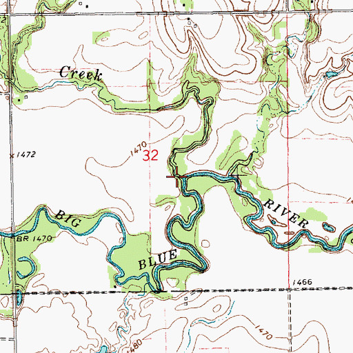 Topographic Map of Beaver Creek, NE