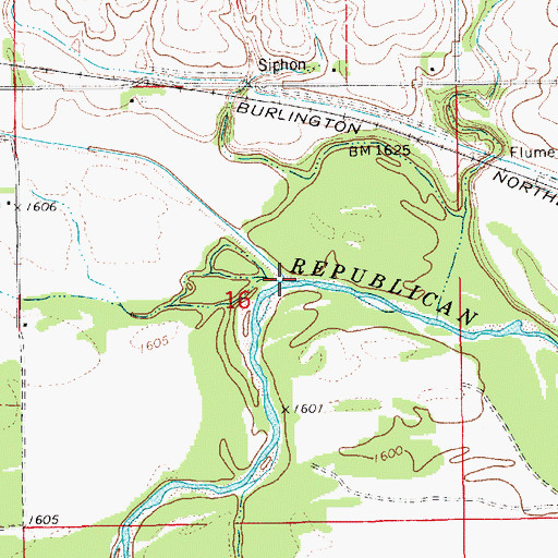 Topographic Map of Beaver Creek, NE