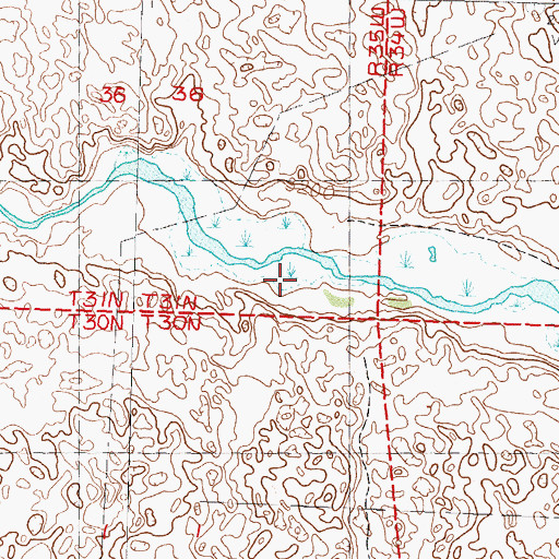 Topographic Map of Beaver Pond, NE