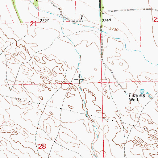Topographic Map of Bedding Canyon, NE