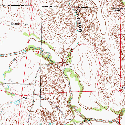 Topographic Map of Bee Canyon, NE
