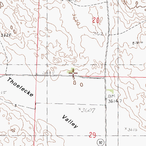 Topographic Map of Beekin Ranch, NE