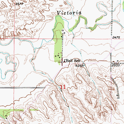 Topographic Map of Bell School (historical), NE
