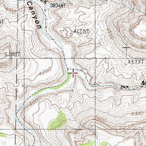 Topographic Map of Moqui Trail Canyon, AZ