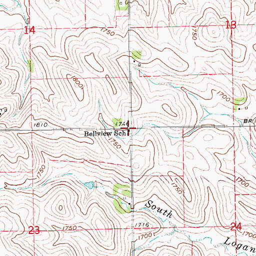 Topographic Map of Bellview School (historical), NE