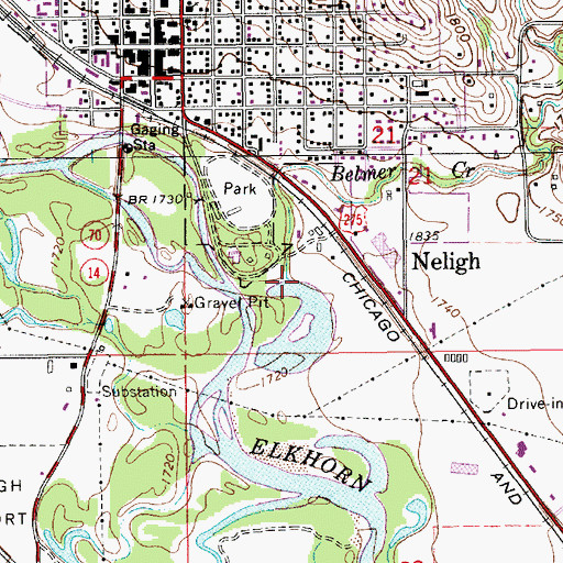 Topographic Map of Belmer Creek, NE