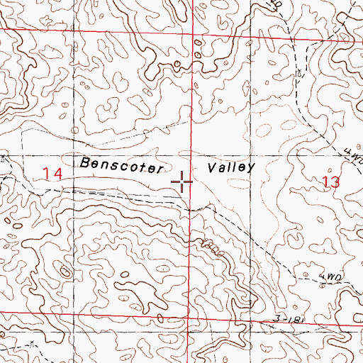 Topographic Map of Benscoter Valley, NE