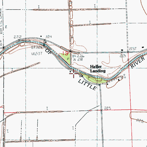 Topographic Map of Hawkins Cemetery, AR