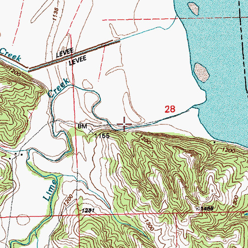 Topographic Map of Lime Creek, NE
