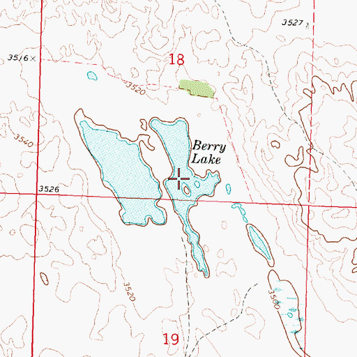 Topographic Map of Berry Lake, NE