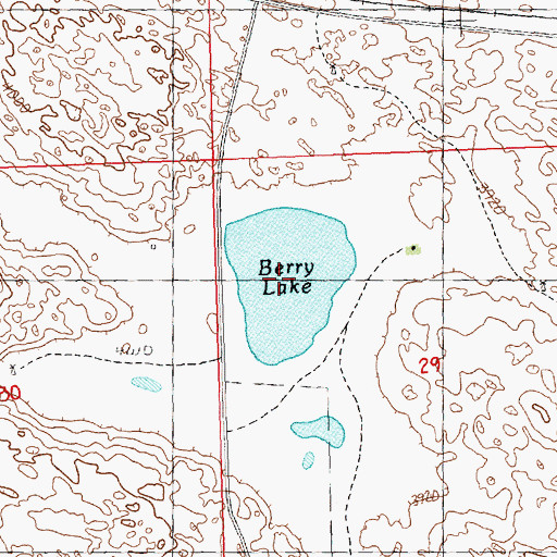 Topographic Map of Berry Lake, NE