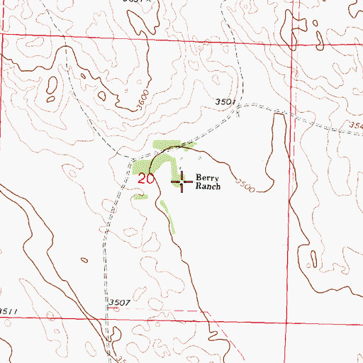 Topographic Map of Berry Ranch, NE