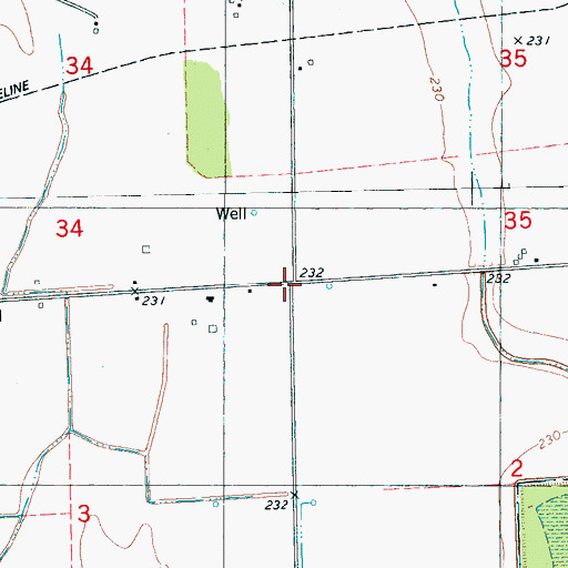 Topographic Map of Beautiful Home School (historical), AR
