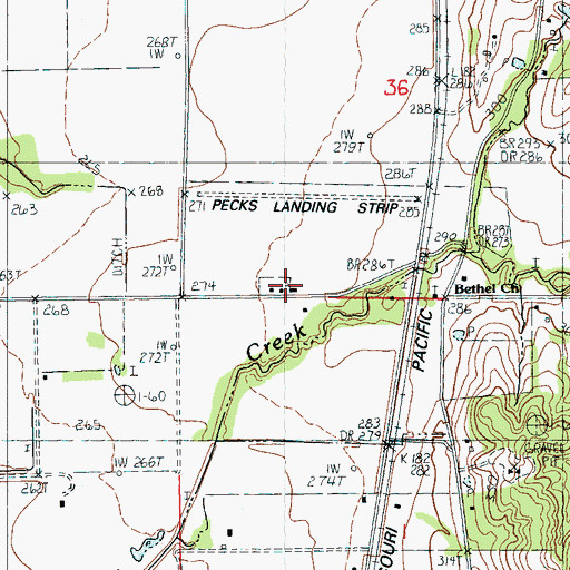 Topographic Map of Bethel School (historical), AR
