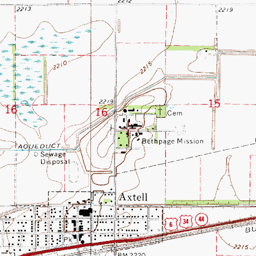 Topographic Map of Bethpage Mission, NE