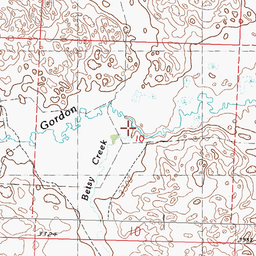 Topographic Map of Betsy Creek, NE