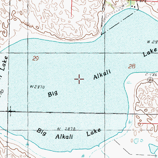 Topographic Map of Big Alkali Lake, NE