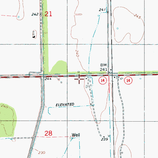 Topographic Map of Brushy Lake School (historical), AR