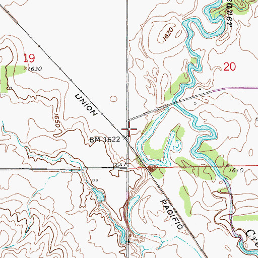 Topographic Map of Big Cut School (historical), NE