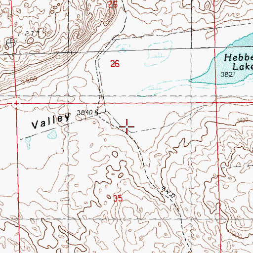 Topographic Map of Big Hill Valley, NE