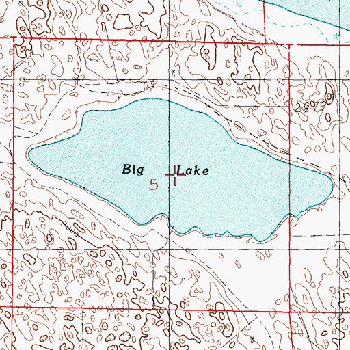Topographic Map of Big Lake, NE