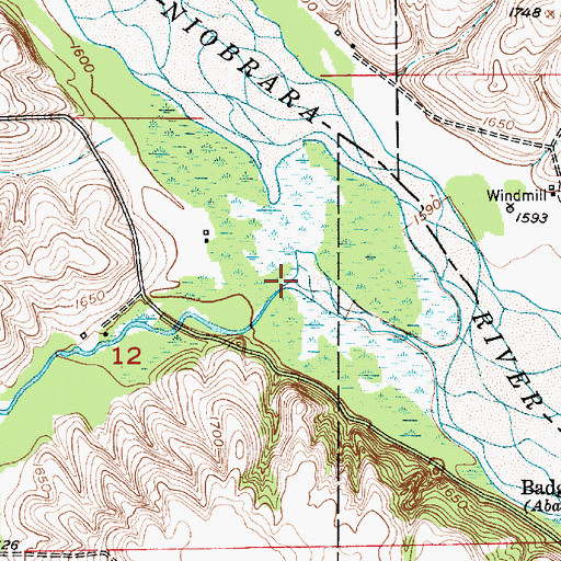 Topographic Map of Big Sandy Creek, NE