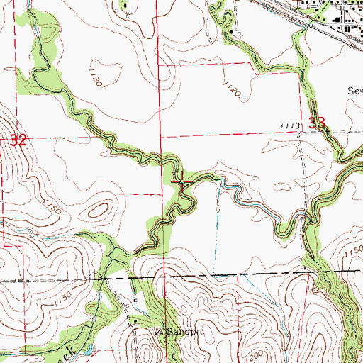 Topographic Map of Saunders Creek, NE