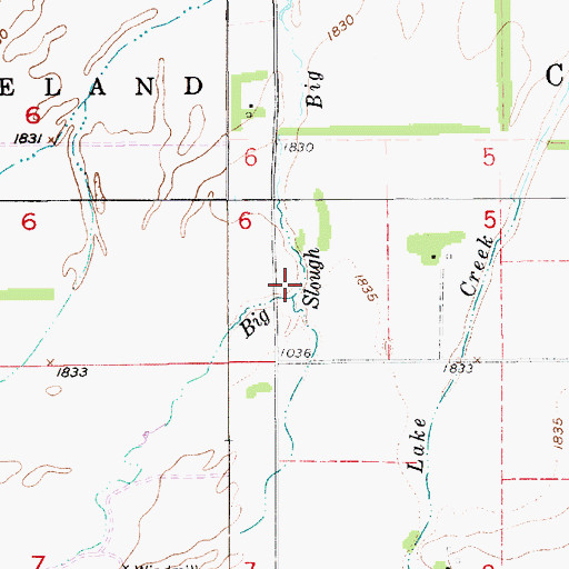 Topographic Map of Big Slough, NE