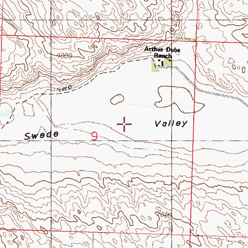Topographic Map of Big Swede Valley, NE