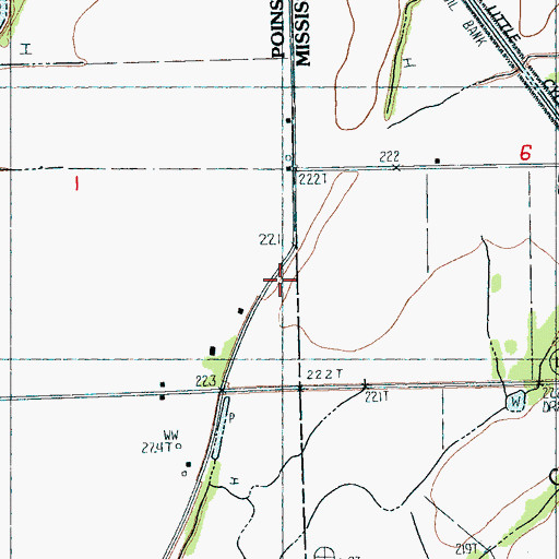 Topographic Map of Dunn Cemetery, AR