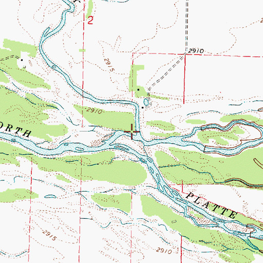 Topographic Map of Birdwood Creek, NE
