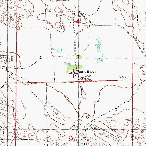 Topographic Map of Birth Ranch, NE