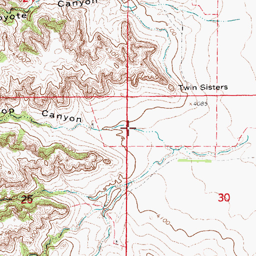 Topographic Map of Bishop Canyon, NE