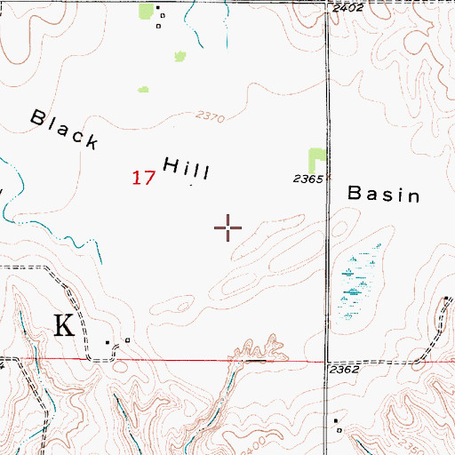 Topographic Map of Black Hill Basin, NE