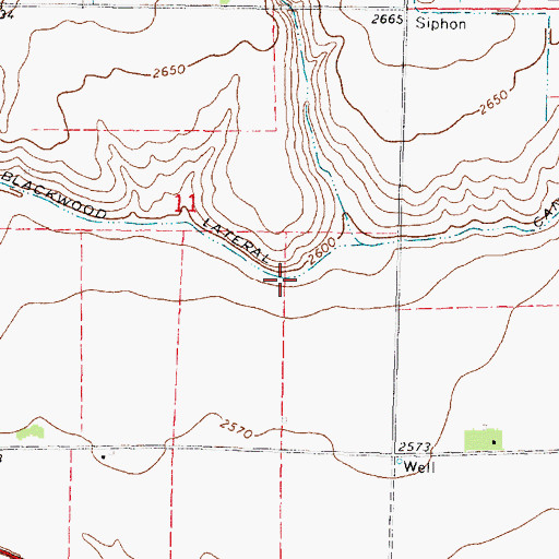 Topographic Map of Blackwood Lateral Canal, NE