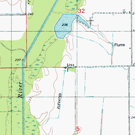 Topographic Map of Hickory Grove School (historical), AR