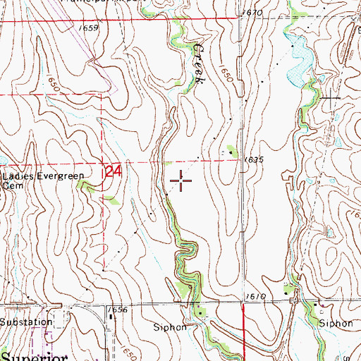 Topographic Map of Blakely Creek, NE