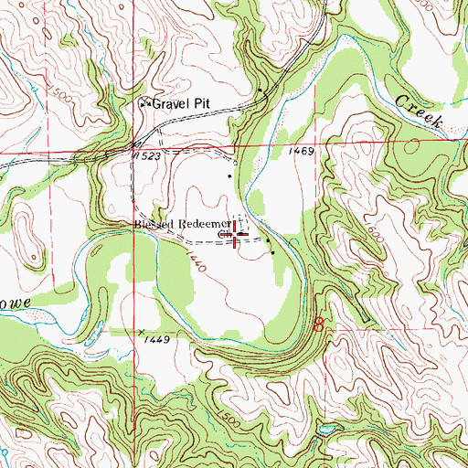 Topographic Map of Blessed Redeemer Church, NE